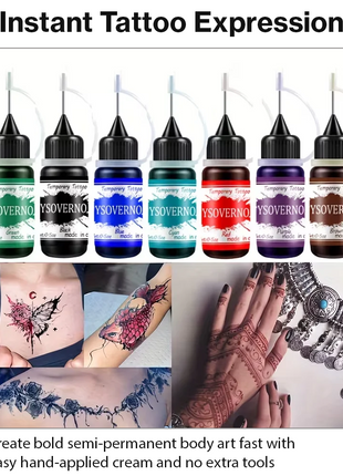 Semi-Permanent Tattoo Cream 30g – Plant-Based Waterproof Body Art Ink – Hand-Crafted, Sweat-Resistant, Easy to Apply