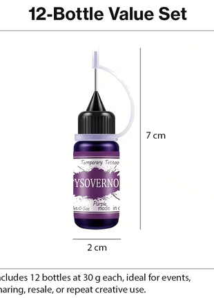 Semi-Permanent Tattoo Cream 30g – Plant-Based Waterproof Body Art Ink – Hand-Crafted, Sweat-Resistant, Easy to Apply