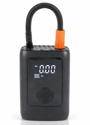 Portable Smart Tire Inflator Air Pump with Digital Pressure Display, USB-C Rechargeable 7.4V Battery, Emergency Light & Power Bank, Compact Car Bike Ball Inflator