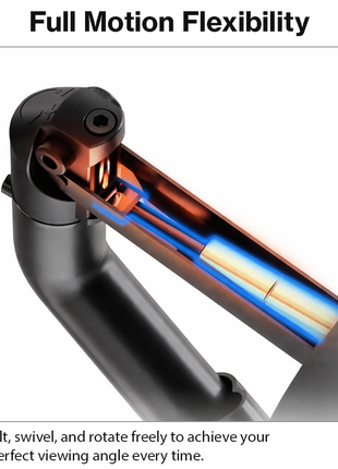 Gas Spring Monitor Arm Clamp or Grommet Mount