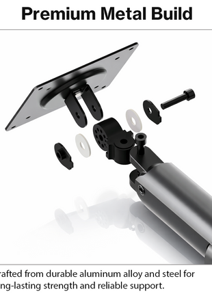 Gas Spring Monitor Arm Clamp or Grommet Mount