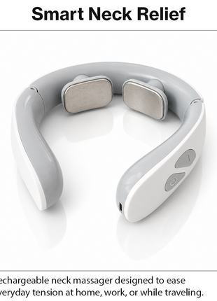 Rechargeable Smart Neck Massager with Heat Therapy
