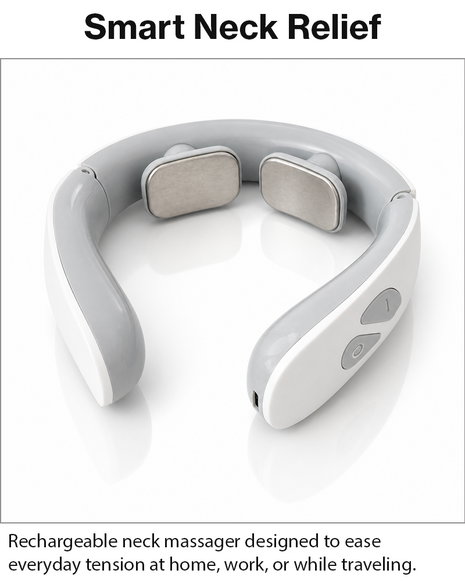 Rechargeable Smart Neck Massager with Heat Therapy