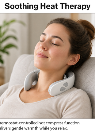 Rechargeable Smart Neck Massager with Heat Therapy