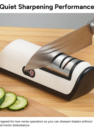 Cordless Electric Knife Sharpener 3 Speed USB Rechargeable 5W Lithium Battery Stainless Steel Angle Guide Sharpener