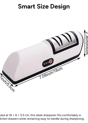 Cordless Electric Knife Sharpener 3 Speed USB Rechargeable 5W Lithium Battery Stainless Steel Angle Guide Sharpener