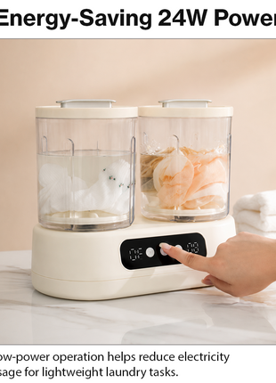 Portable Double Cup Mini Washing Machine 3L 24W Washer