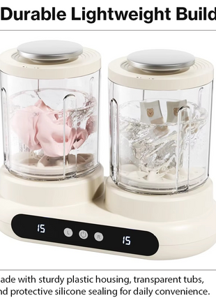 Portable Double Cup Mini Washing Machine 3L 24W Washer
