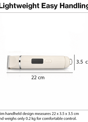5-in-1 Pet Grooming Kit with LED Battery Display, USB-C Charging, Nail Grinder & Trimmer Attachments