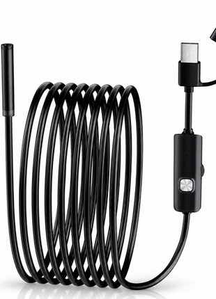 3-in-1 Android Endoscope Camera 5 m USB-C Borescope 7 mm IP67 LED