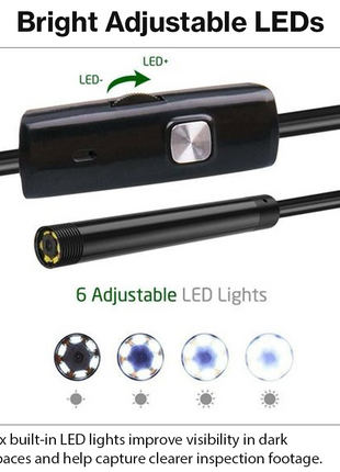3-in-1 Android Endoscope Camera 5 m USB-C Borescope 7 mm IP67 LED