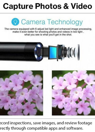 3-in-1 Android Endoscope Camera 5 m USB-C Borescope 7 mm IP67 LED
