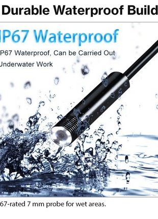 3-in-1 Android Endoscope Camera 5 m USB-C Borescope 7 mm IP67 LED