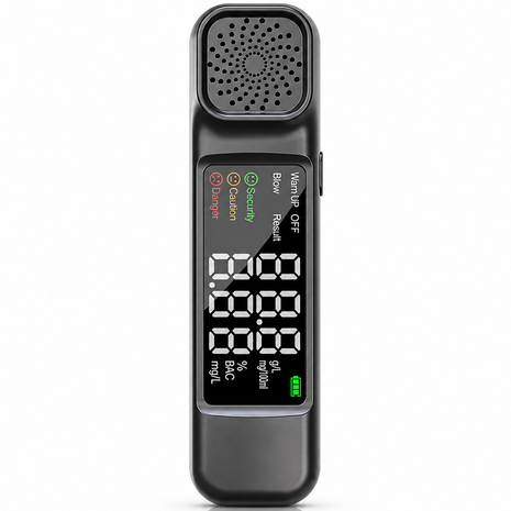 Digital Alcohol Breathalyser USB-C Rechargeable BAC Tester with Digital Display & Non-Contact Detection