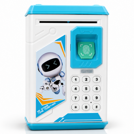 Kids ATM Fingerprint Piggy Bank Safe with Balance Memory Alarm