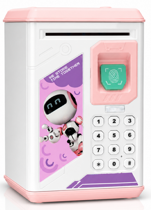 Kids ATM Fingerprint Piggy Bank Safe with Balance Memory Alarm