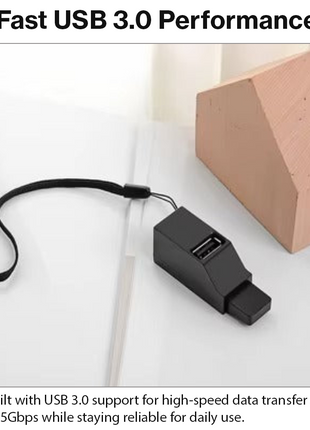 USB 3.0 HUB Adapter Extender Mini Splitter Box 3 Ports for PC Laptop Mobile Phone High Speed U Disk Reader
