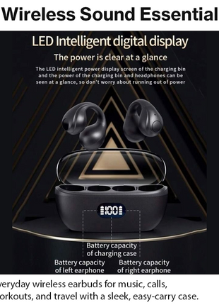 Wireless Bluetooth Earphones 10mm Drivers Plastic Noise Cancelling Touch Control