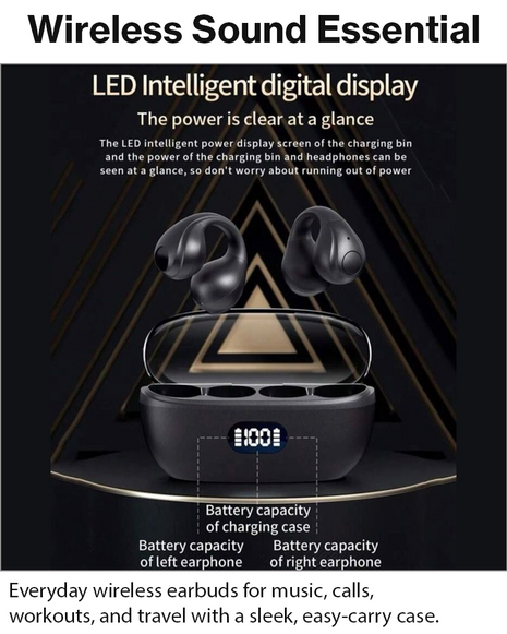 Wireless Bluetooth Earphones 10mm Drivers Plastic Noise Cancelling Touch Control