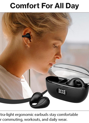 Wireless Bluetooth Earphones 10mm Drivers Plastic Noise Cancelling Touch Control