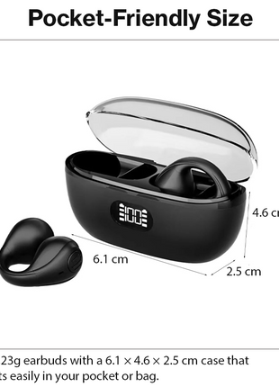 Wireless Bluetooth Earphones 10mm Drivers Plastic Noise Cancelling Touch Control