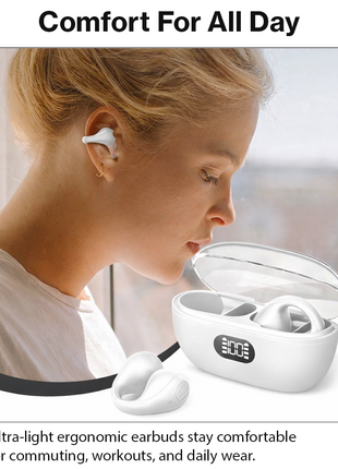 Wireless Bluetooth Earphones 10mm Drivers Plastic Noise Cancelling Touch Control
