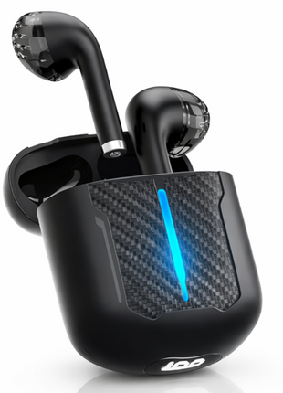 Sport Wireless Game Pro Earphones with Microphone, USB-C Charging Case, 15 m Range, 15 Hour Total Battery, Sculpted Ergonomic Earpieces