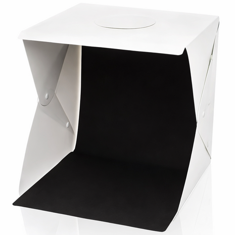 Foldable LED Light Box Studio Kit with USB Power, Dual Backgrounds, Shadow-Free Product Photography Tent