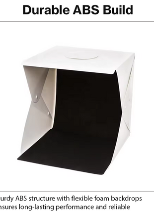 Foldable LED Light Box Studio Kit with USB Power, Dual Backgrounds, Shadow-Free Product Photography Tent