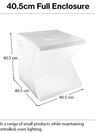 Foldable LED Light Box Studio Kit with USB Power, Dual Backgrounds, Shadow-Free Product Photography Tent