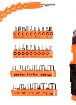 43-Piece Flexible Screwdriver & Socket Bit Set with Extension – DIY Repair Kit