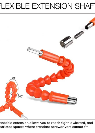 43-Piece Flexible Screwdriver & Socket Bit Set with Extension – DIY Repair Kit