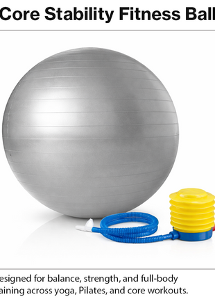 Anti-Burst Gym Body Ball  Non-Slip Exercise Ball for Yoga Pilates Core Balance Stability Training Home Workouts