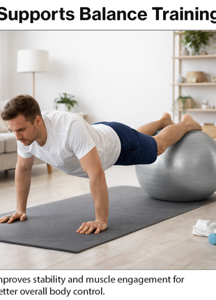 Anti-Burst Gym Body Ball  Non-Slip Exercise Ball for Yoga Pilates Core Balance Stability Training Home Workouts