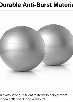 Anti-Burst Gym Body Ball  Non-Slip Exercise Ball for Yoga Pilates Core Balance Stability Training Home Workouts