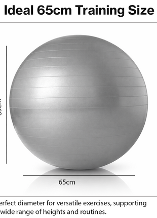 Anti-Burst Gym Body Ball  Non-Slip Exercise Ball for Yoga Pilates Core Balance Stability Training Home Workouts