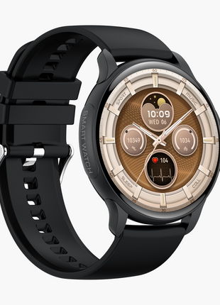Norden Up Smart Watch, 1.43" AMOLED Full Touch Screen,Heart Rate & Sleep Monitoring, AI Voice Assistant, Multiple Sports Modes, BT5.3, 3-5 Days Battery Life, Magnetic Charging, Black