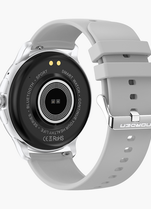 Norden Up Smart Watch, 1.43" AMOLED Full Touch Screen,Heart Rate & Sleep Monitoring, AI Voice Assistant, Multiple Sports Modes, BT5.3, 3-5 Days Battery Life, Magnetic Charging, Silver