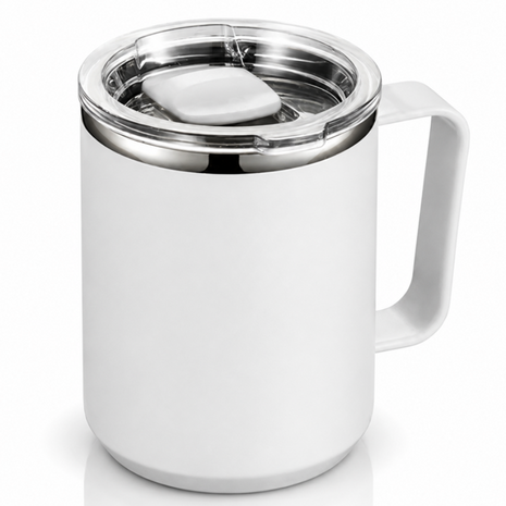 Stainless Steel Insulated Coffee Mug with Handle