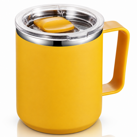 Stainless Steel Insulated Coffee Mug with Handle