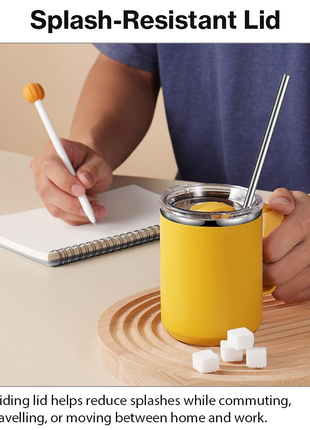 Stainless Steel Insulated Coffee Mug with Handle
