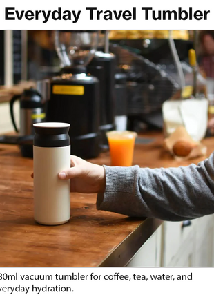 Cream 480ml Vacuum Insulated Stainless Steel Travel Tumbler Double-Walled Leak-Proof Coffee Mug