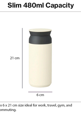 Cream 480ml Vacuum Insulated Stainless Steel Travel Tumbler Double-Walled Leak-Proof Coffee Mug