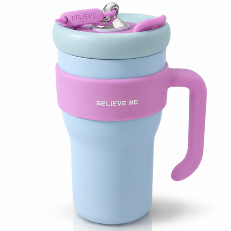800ml Stainless Steel Insulated Travel Mug with Straw