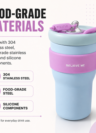 800ml Stainless Steel Insulated Travel Mug with Straw