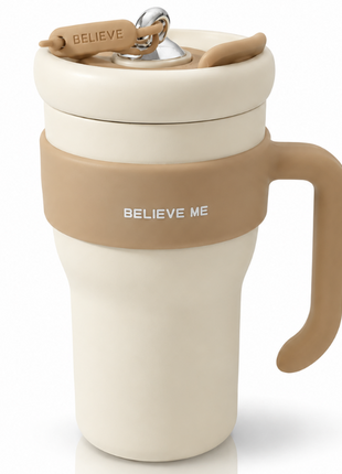 800ml Stainless Steel Insulated Travel Mug with Straw
