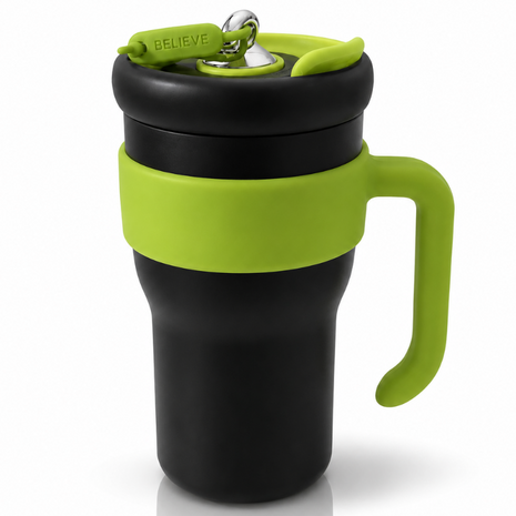800ml Stainless Steel Insulated Travel Mug with Straw