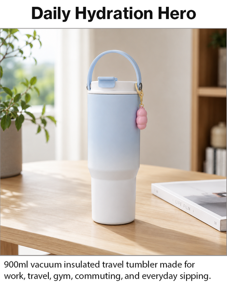 900ml Vacuum Insulated Stainless Steel Travel Tumbler