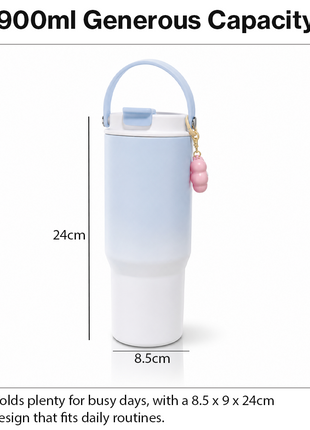 900ml Vacuum Insulated Stainless Steel Travel Tumbler