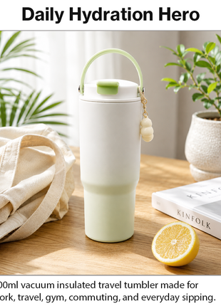 900ml Vacuum Insulated Stainless Steel Travel Tumbler